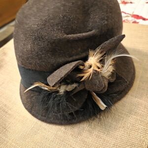 Scala Dark Brown Cloche Hat